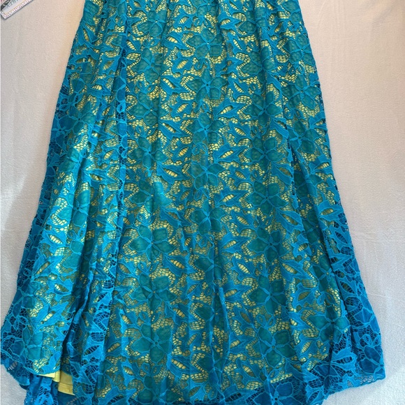 LuLaRoe Dresses & Skirts - LuLaRoe Teal and Yellow Lace‎ Maxi Skirt